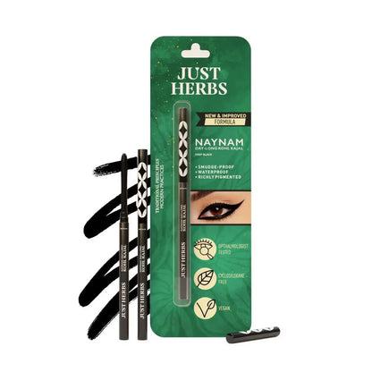 Just Herbs Naynam Day Long Kohl Sharpenable Kajal Black  - 1.2 gms