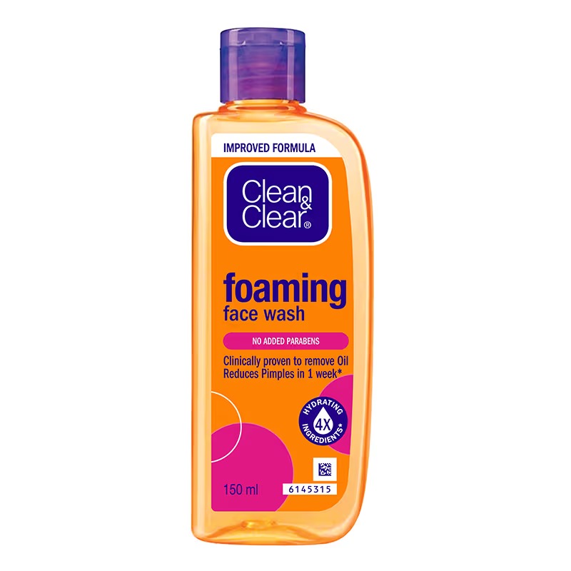 Clean & Clear Foaming Face Wash - 150ml (Pack Of 2)