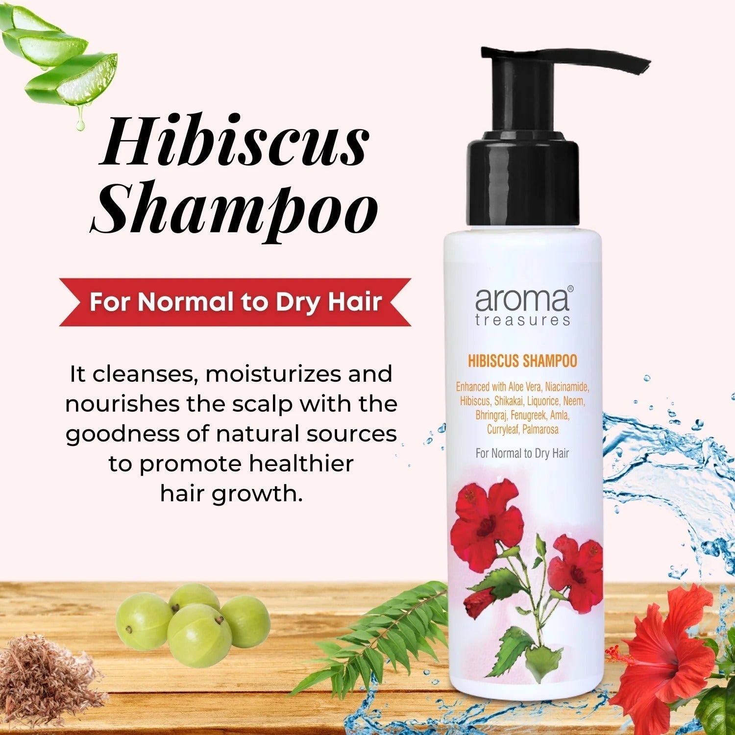 Aroma Treasures Hibiscus Shampoo - 100ml