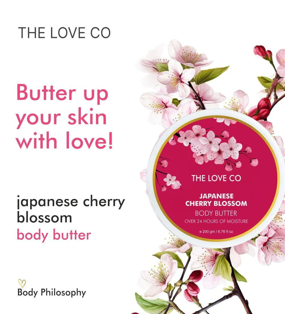 The Love Co. Japanese Cherry Blossom Body Butter - 200 gms