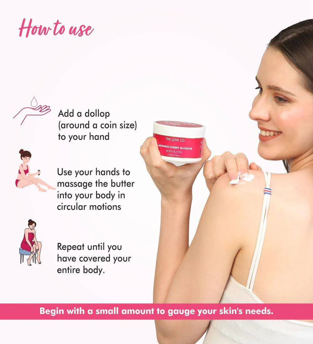 The Love Co. Japanese Cherry Blossom Body Butter - 200 gms