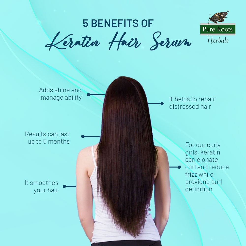 Pure Roots Keratin Instant Gloss Hair Serum - 100ml