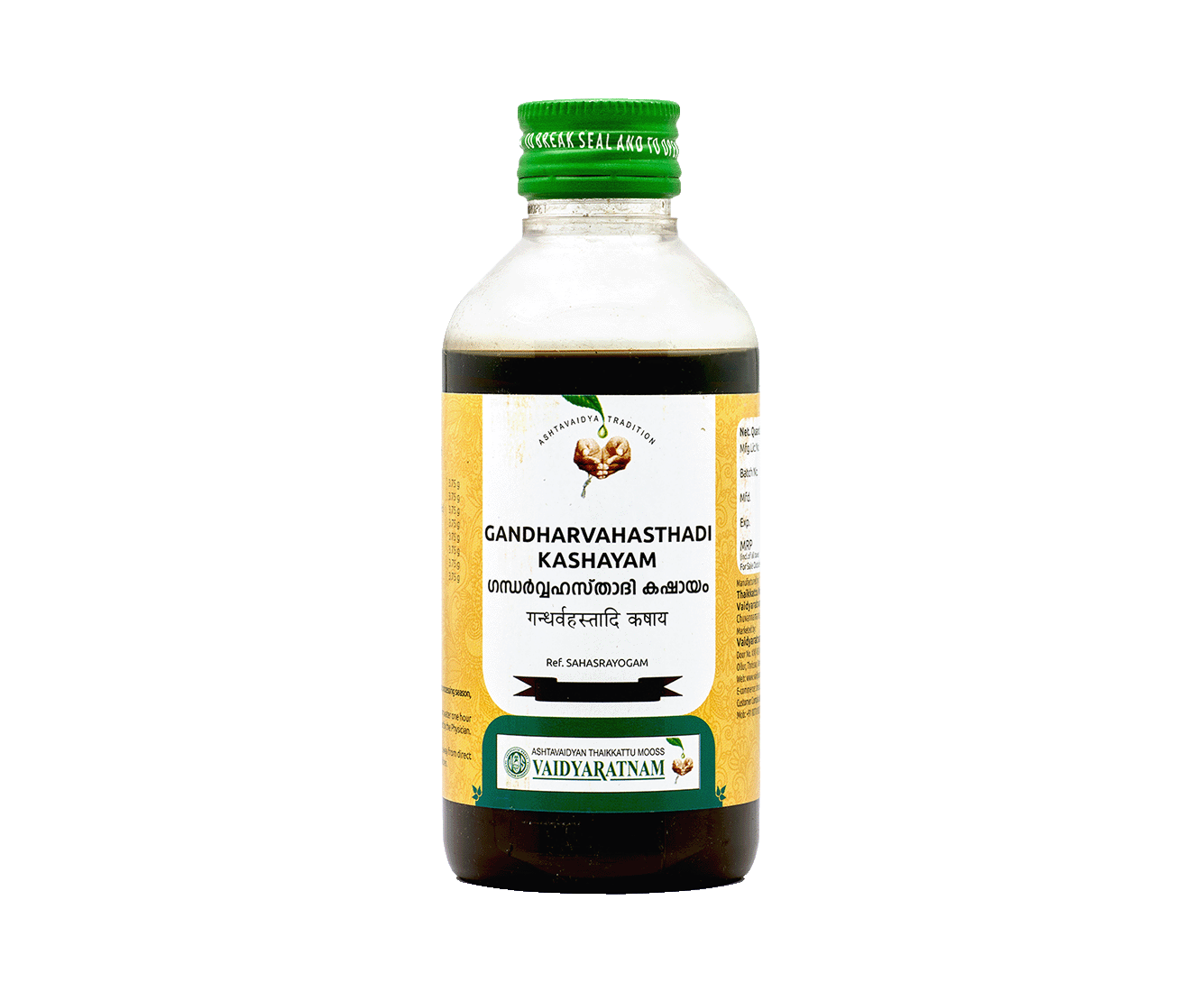 Vaidyaratnam Gandharvahasthadi Kashayam - 200 ml