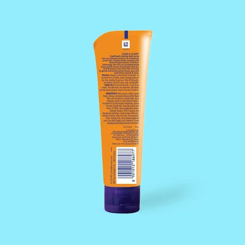 Clean & Clear Blackhead Eraser Scrub - 80 gms Tube (Pack of 2)