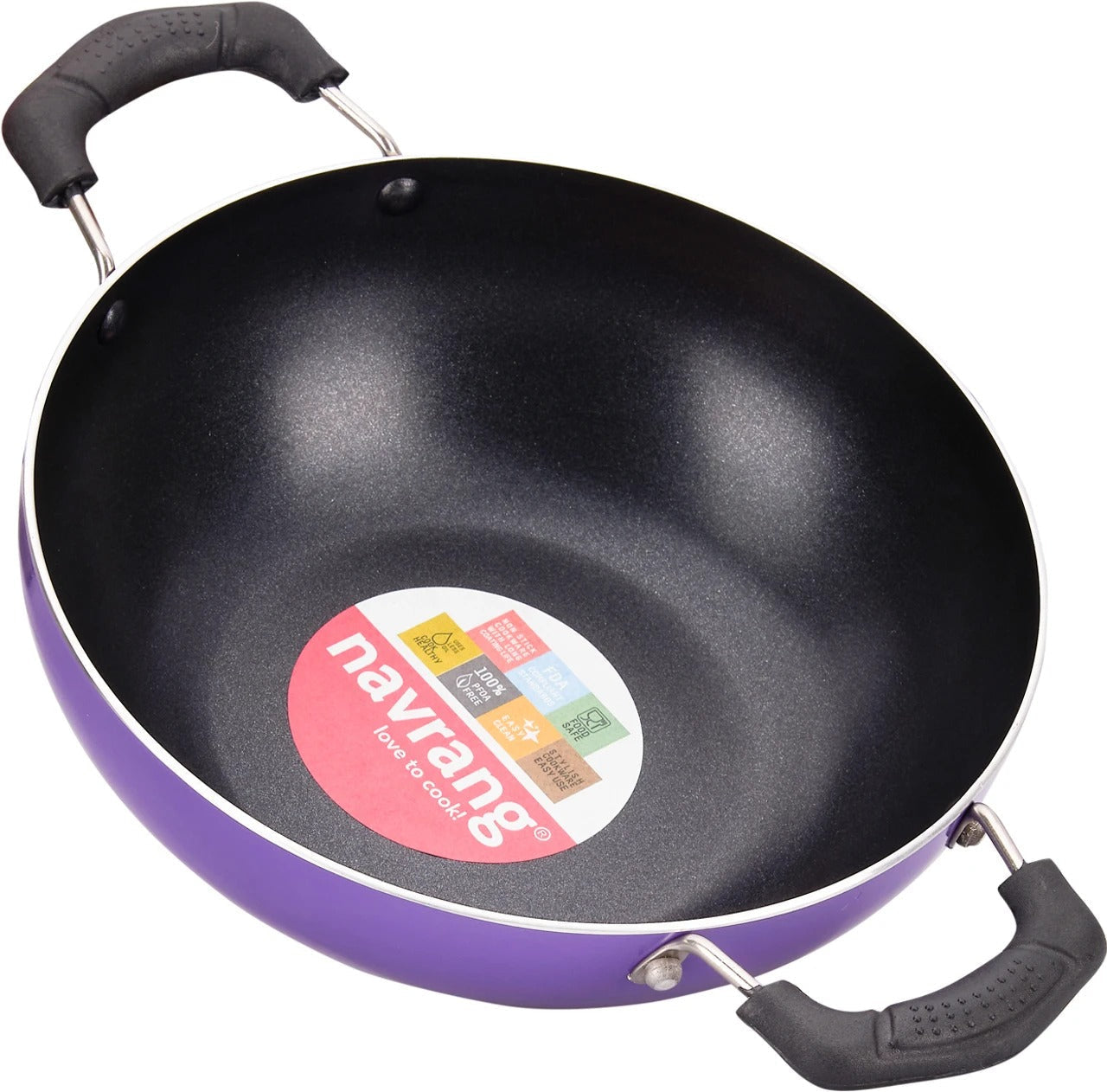 Navrang Aluminium Kadai 220mm 2L