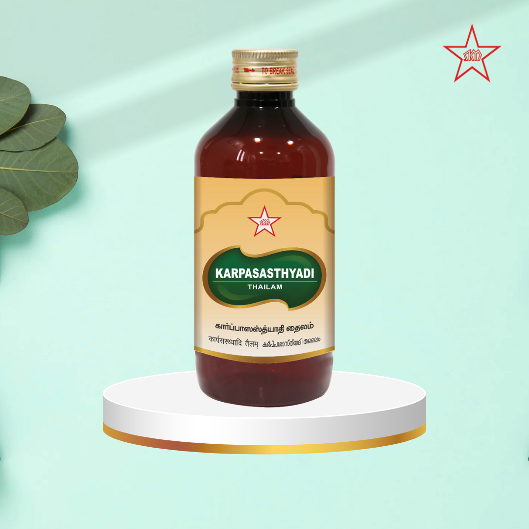 SKM Siddha And Ayurveda Karpasasthyadi Thailam - 200 ml