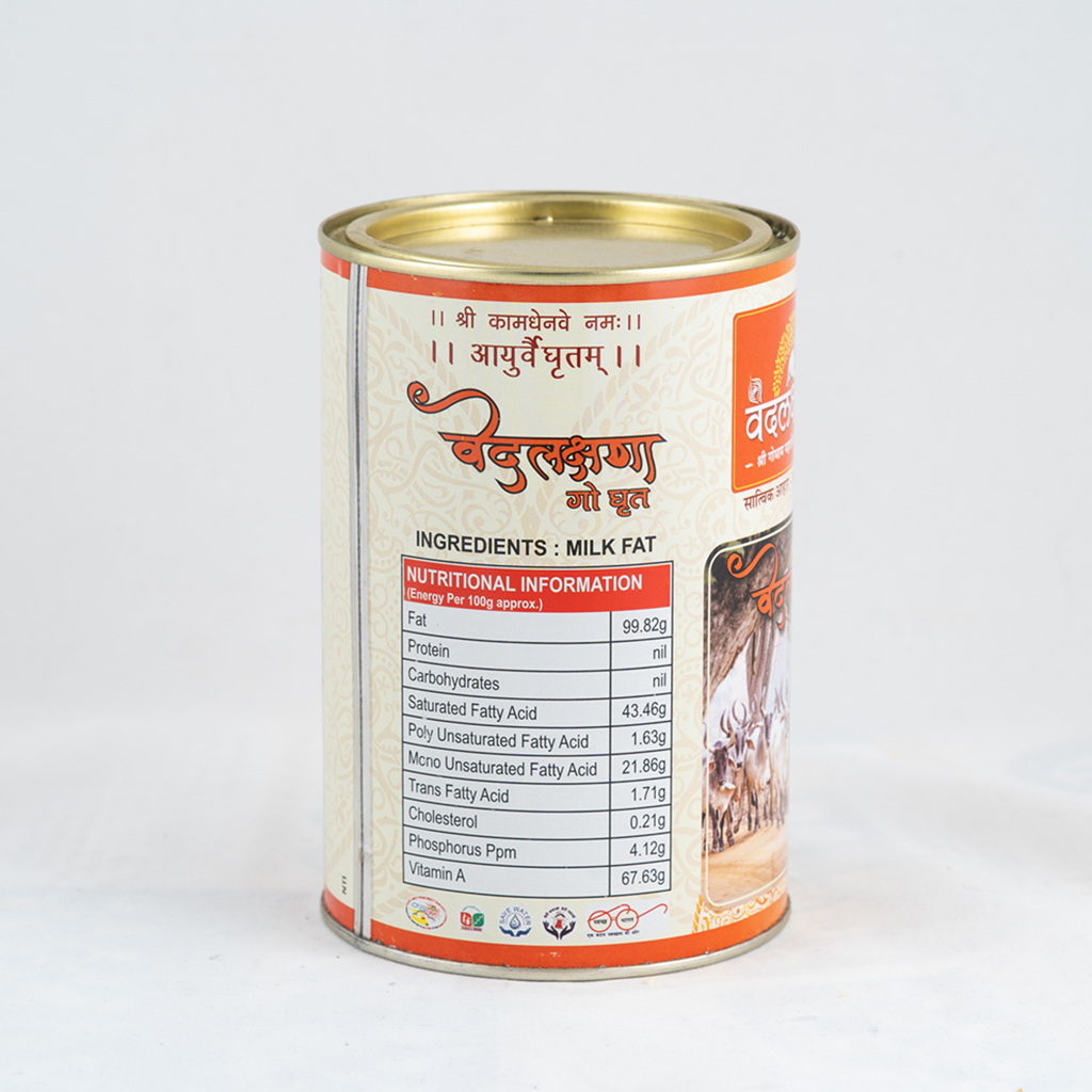 Vedlakshana A2 Pure Desi Cow Bilona Ghee - 1 Ltr