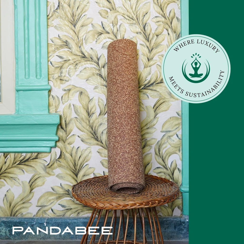 Pandabee Cork Yoga Mat with Carrying Strap