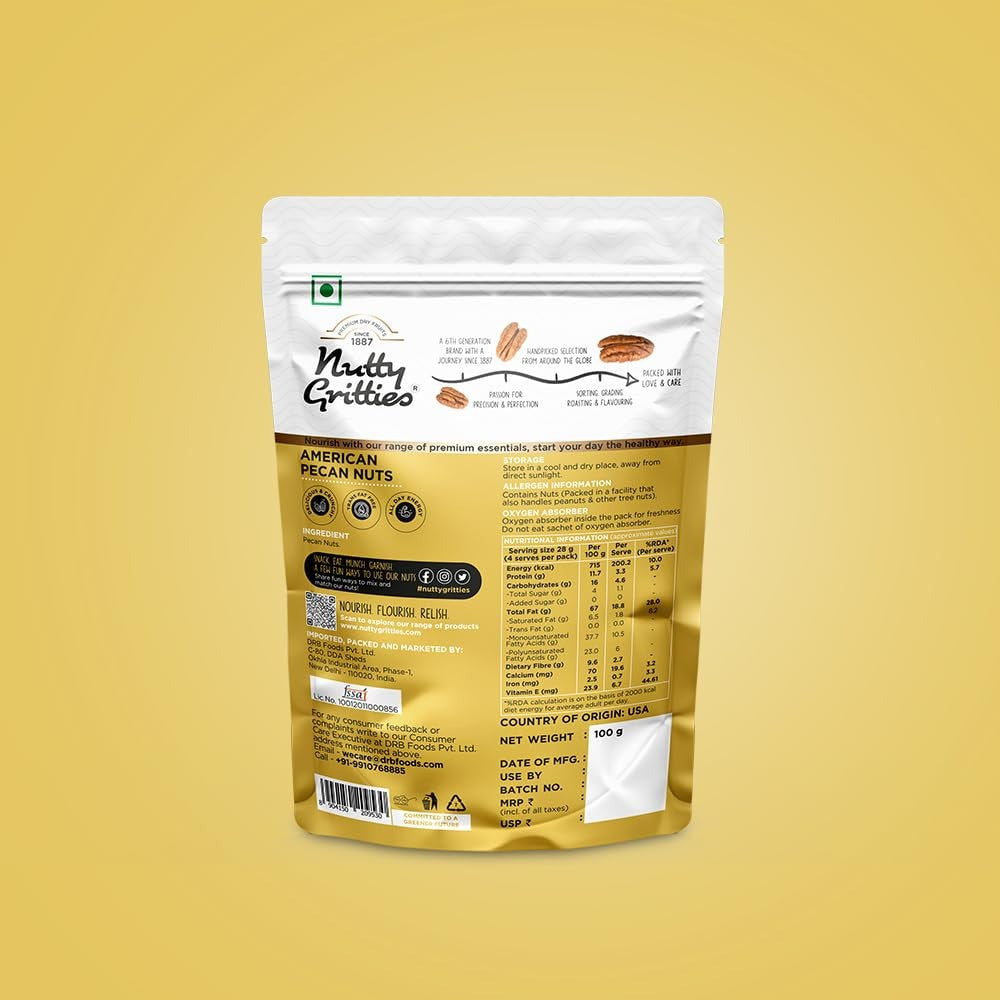 Nutty Gritties American Pecan Nuts - 100g