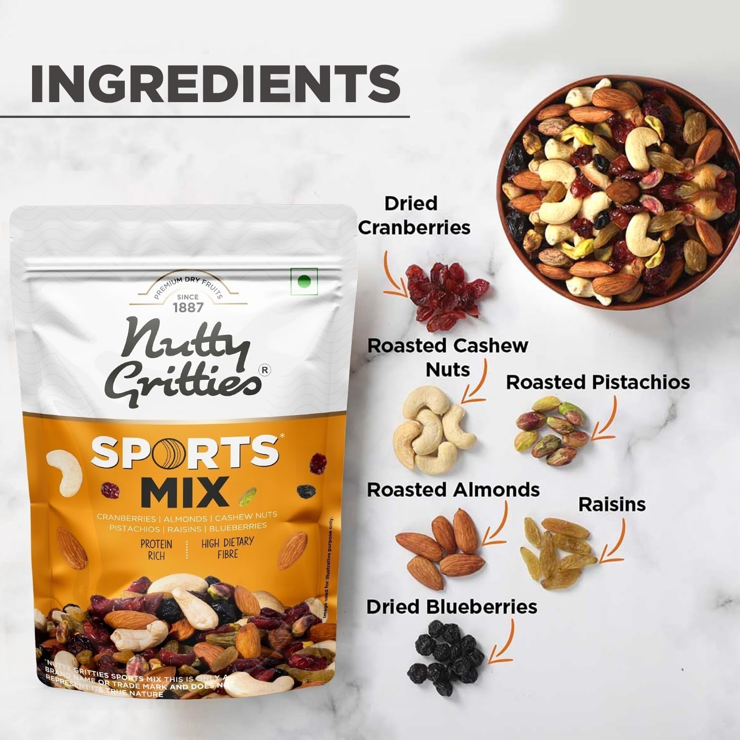 Nutty Gritties Premium Sports Mix - 350g