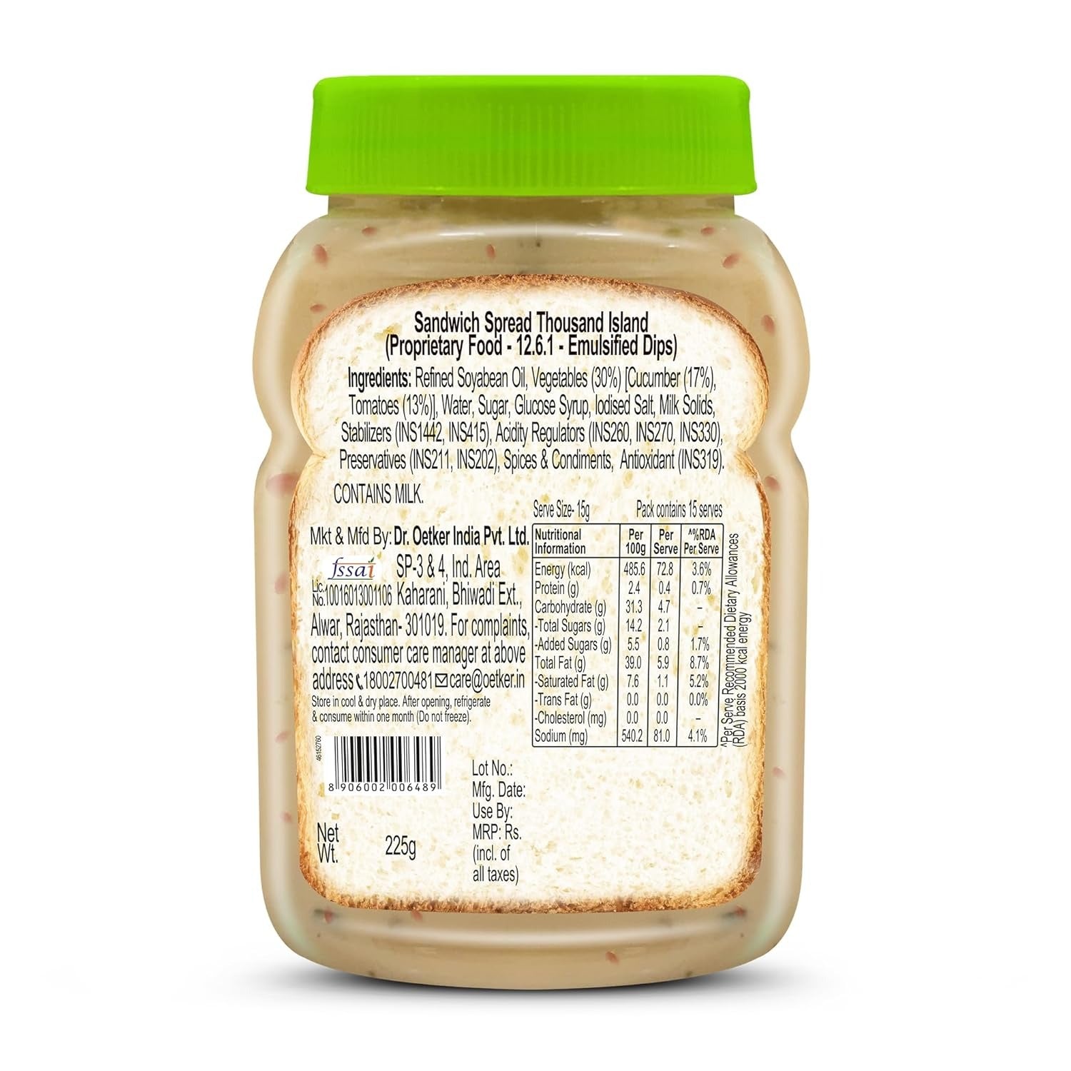 Dr. Oetker FunFoods Thousand Island Sandwich Spread - 225g