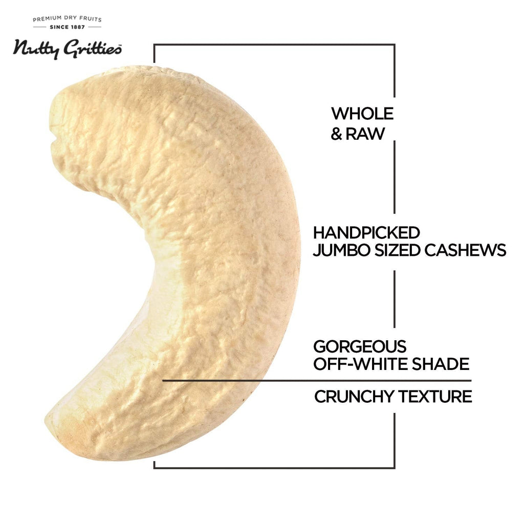 Nutty Gritties Premium Jumbo Size Cashews  - 200g
