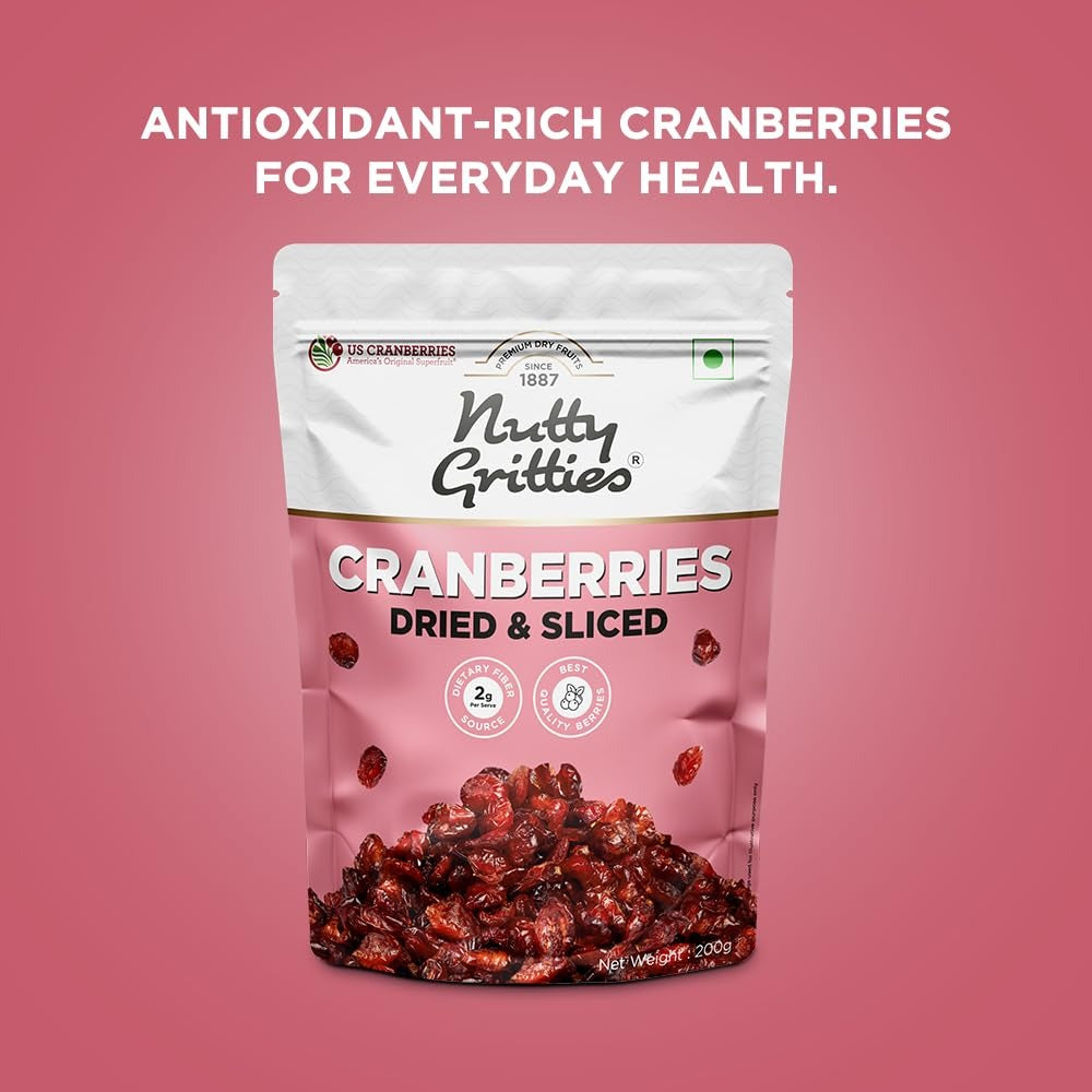 Nutty Gritties Dried US Cranberries -  200g
