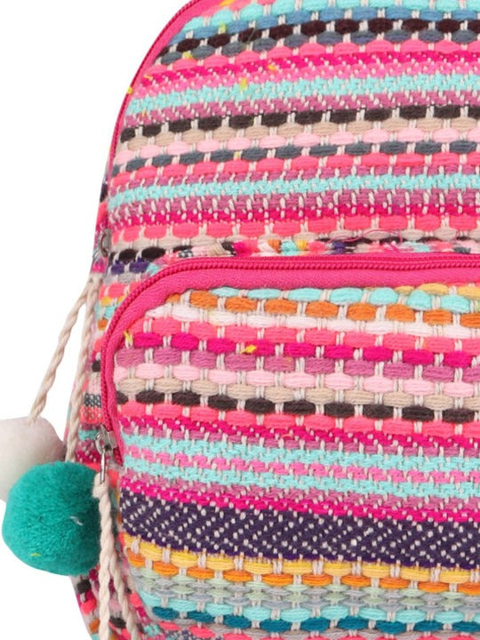 Astrid Girls Pink & Blue Embroidered Cotton Backpacks