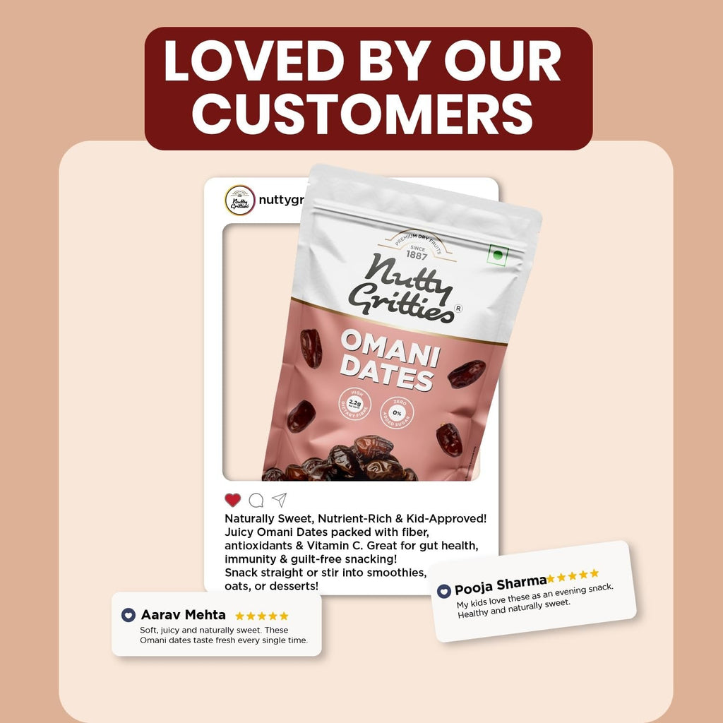 Nutty Gritties Premium Dates Omani - 500g