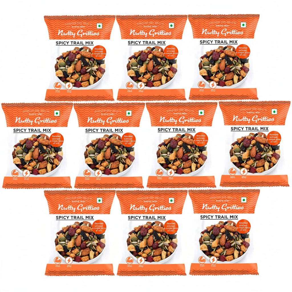 Nutty Gritties Spicy Trail Mix - Pack of 10(24g Each Pack)