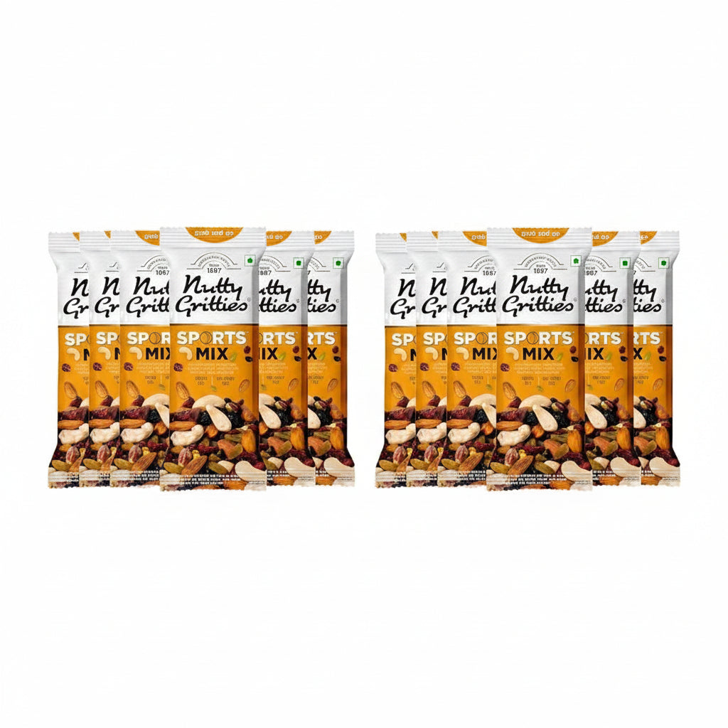 Nutty Gritties Grab And Go Sports Mix - Pack of 6(40g Each Pack)
