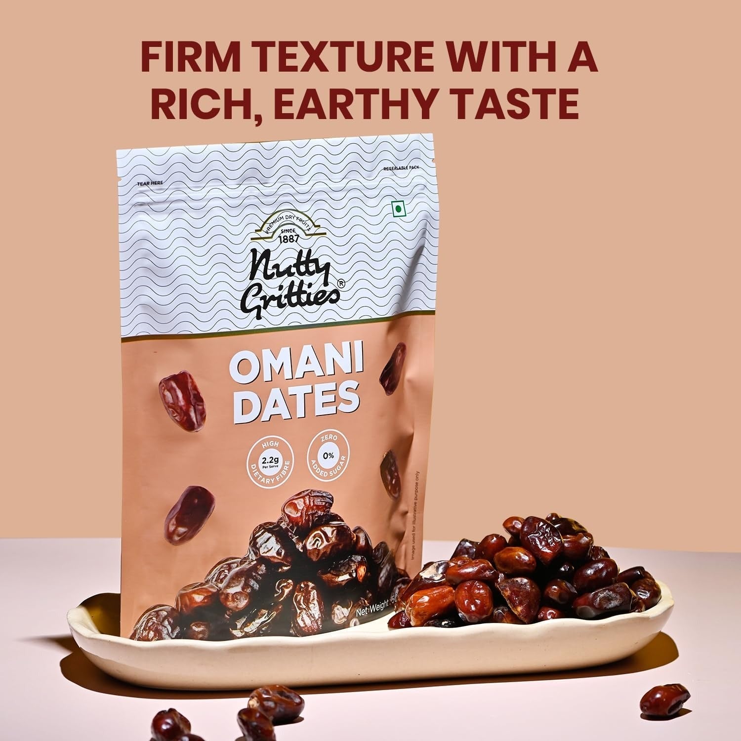 Nutty Gritties Premium Dates Omani - 500g