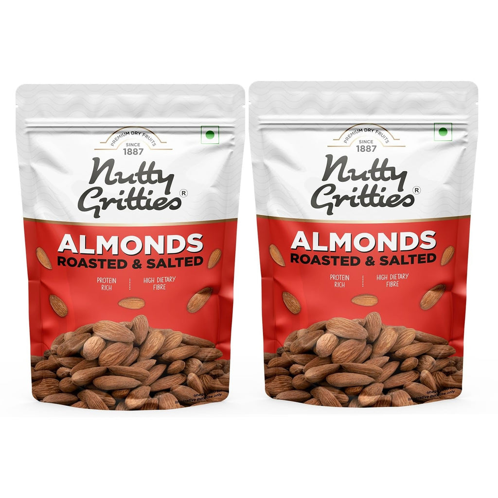 Nutty Gritties Premium California Roasted & Lightly Salted Almonds - 200g