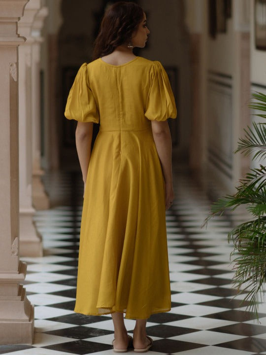 Anayna Long Dress with Balloon Sleeves Ethnic Dresses