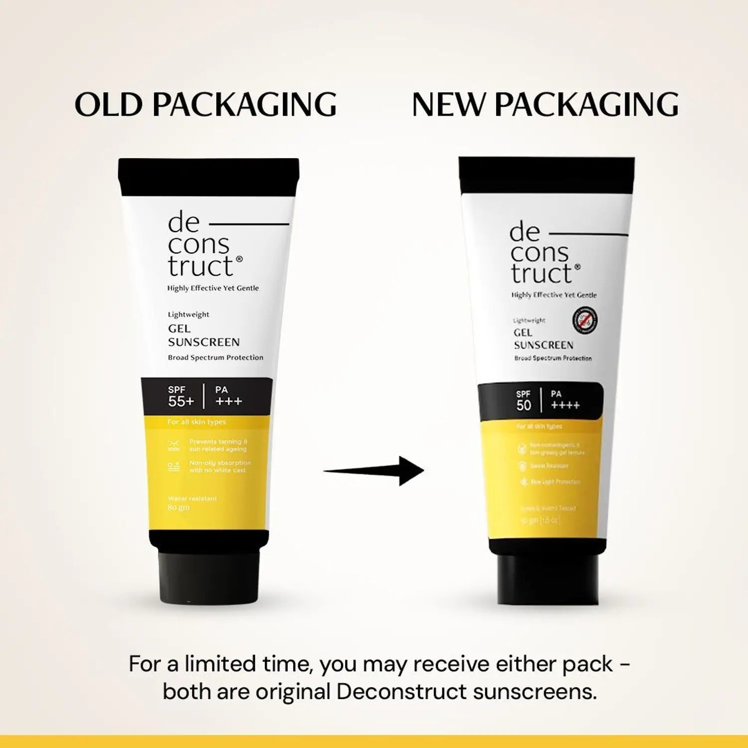 Deconstruct Gel Sunscreen SPF 50 PA++++ - 50 gms