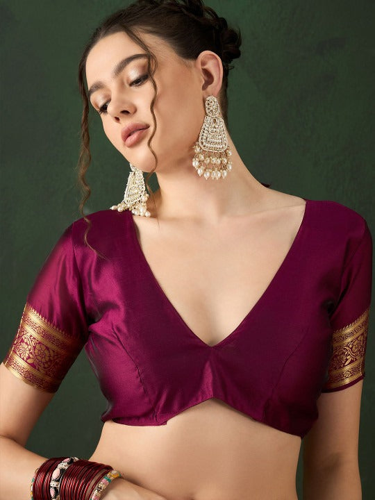 Sangria Woven Design Saree With Blouse Piece