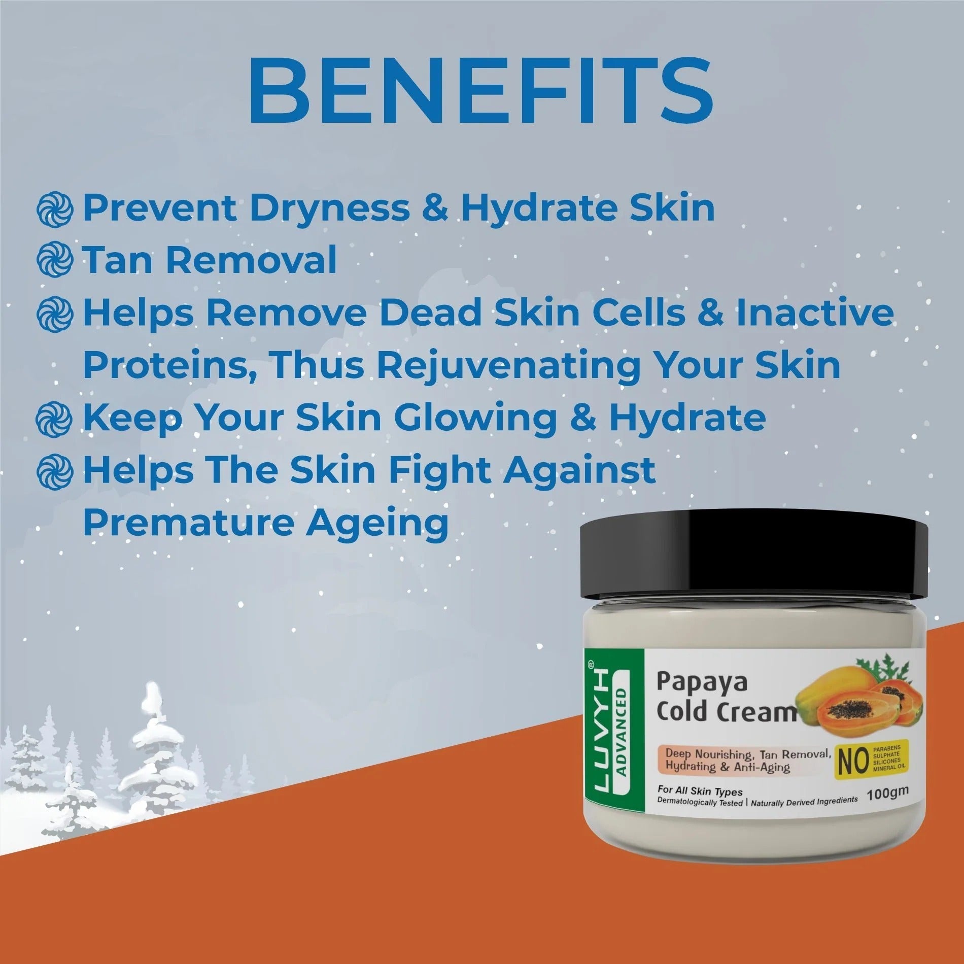 LuvYH Papaya Cold Cream - 100g