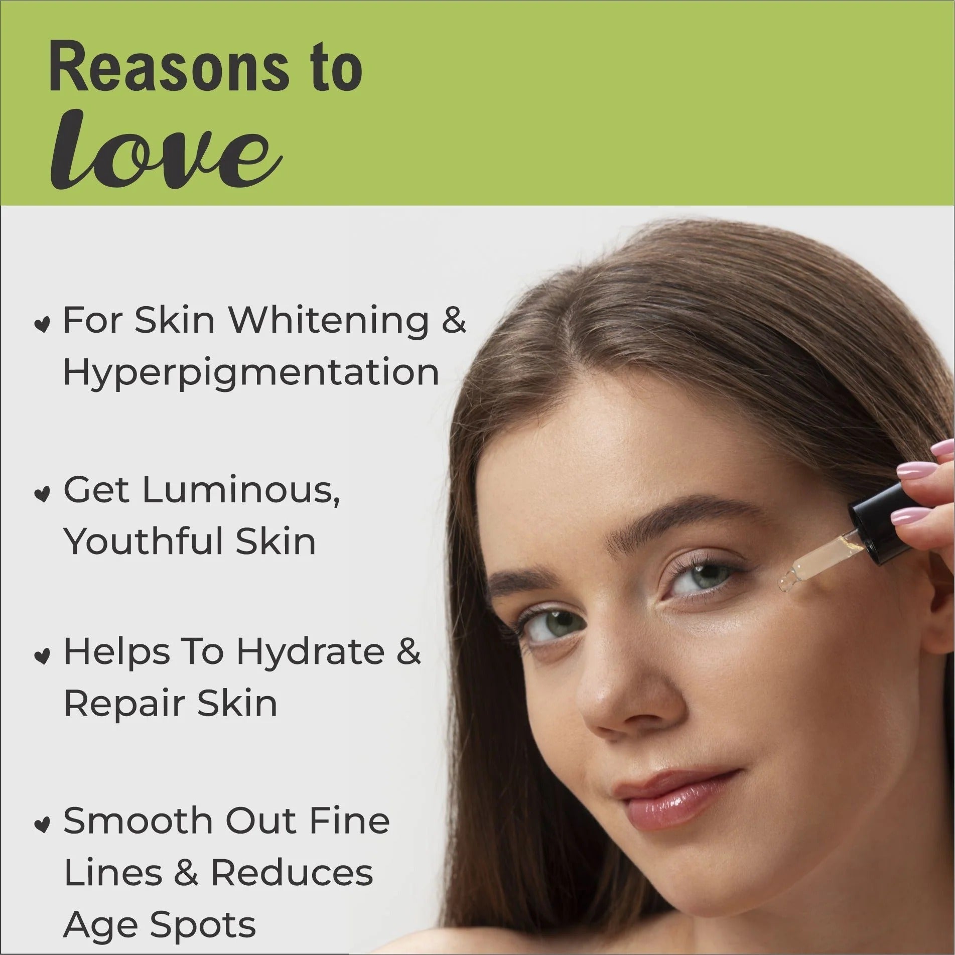 LuvYH Green Tea Face Serum With Vitamin C - 30ml