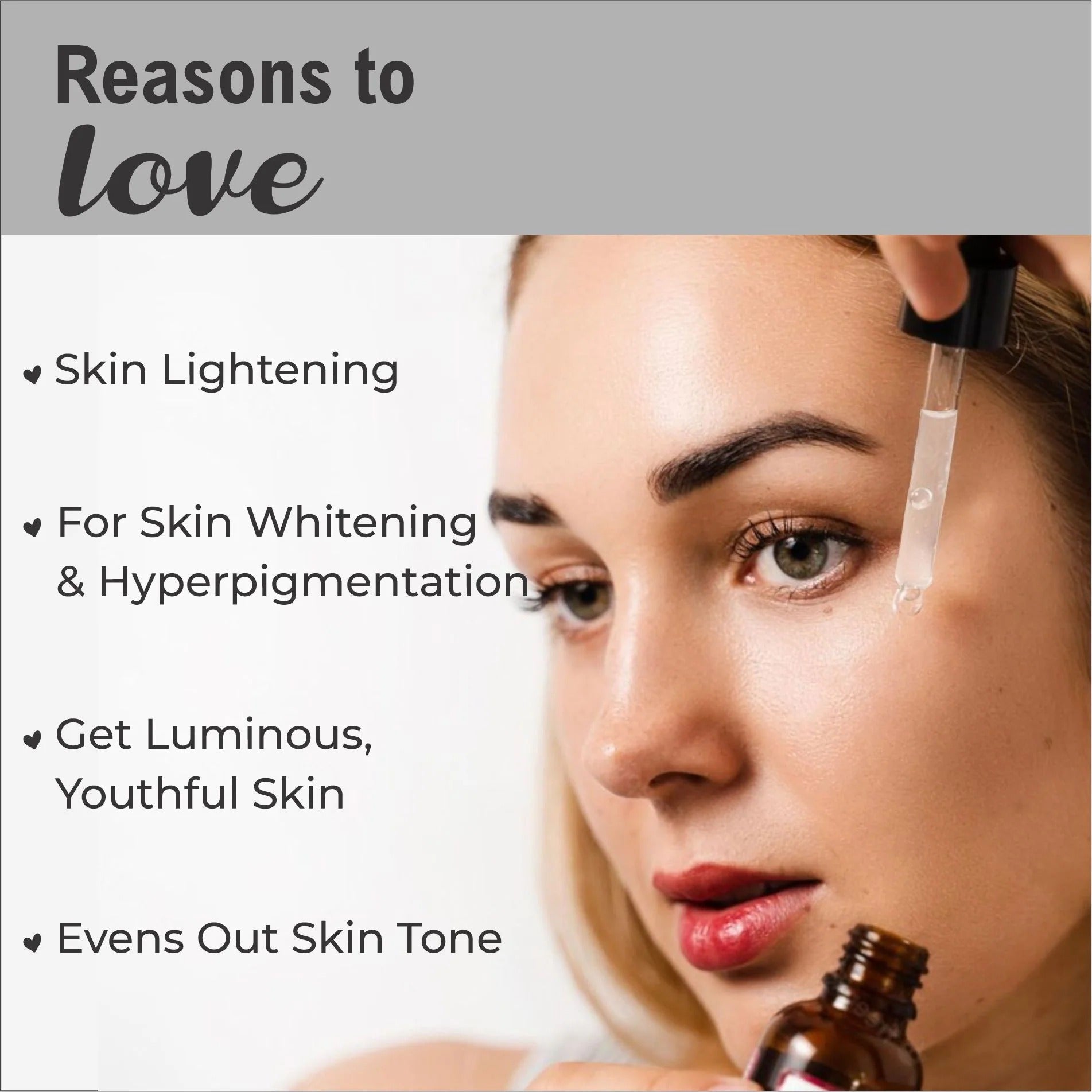 LuvYH Skin Lightening Face Serum Enriched With Silver - 30ml
