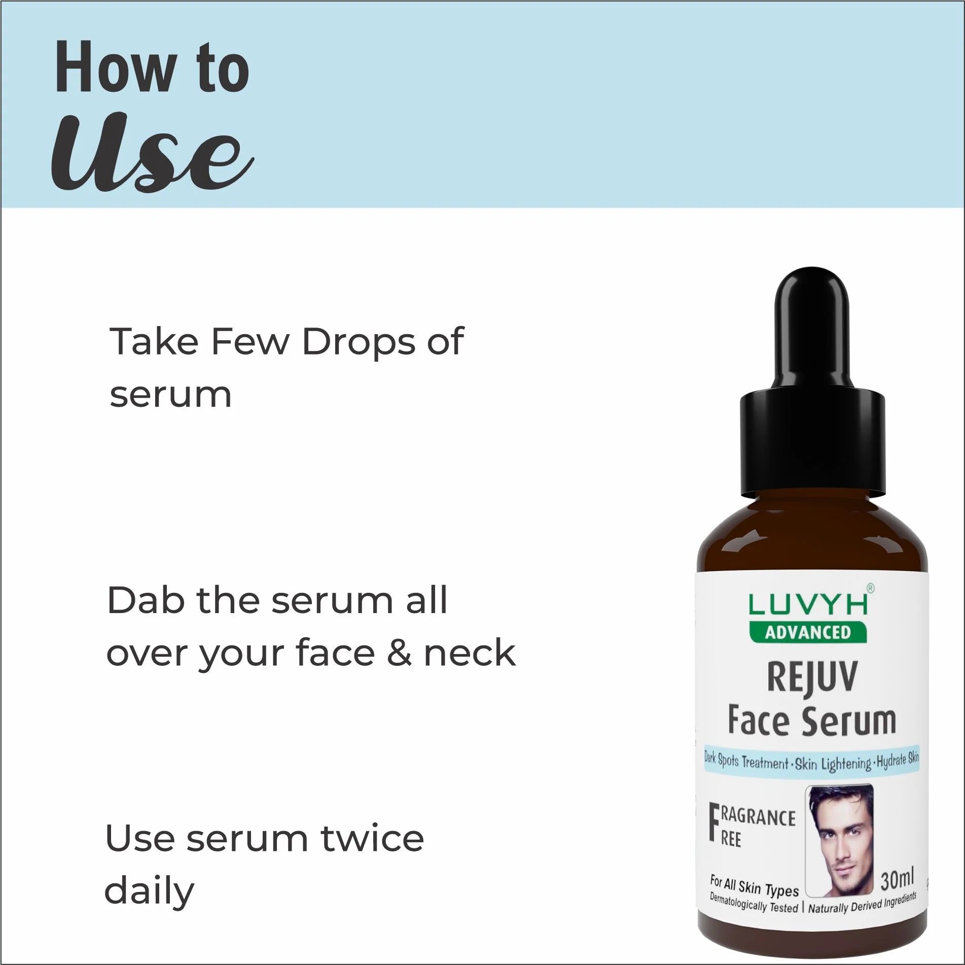 LuvYH REJUV Face Serum For Men 10% Niacinamide - 30ml