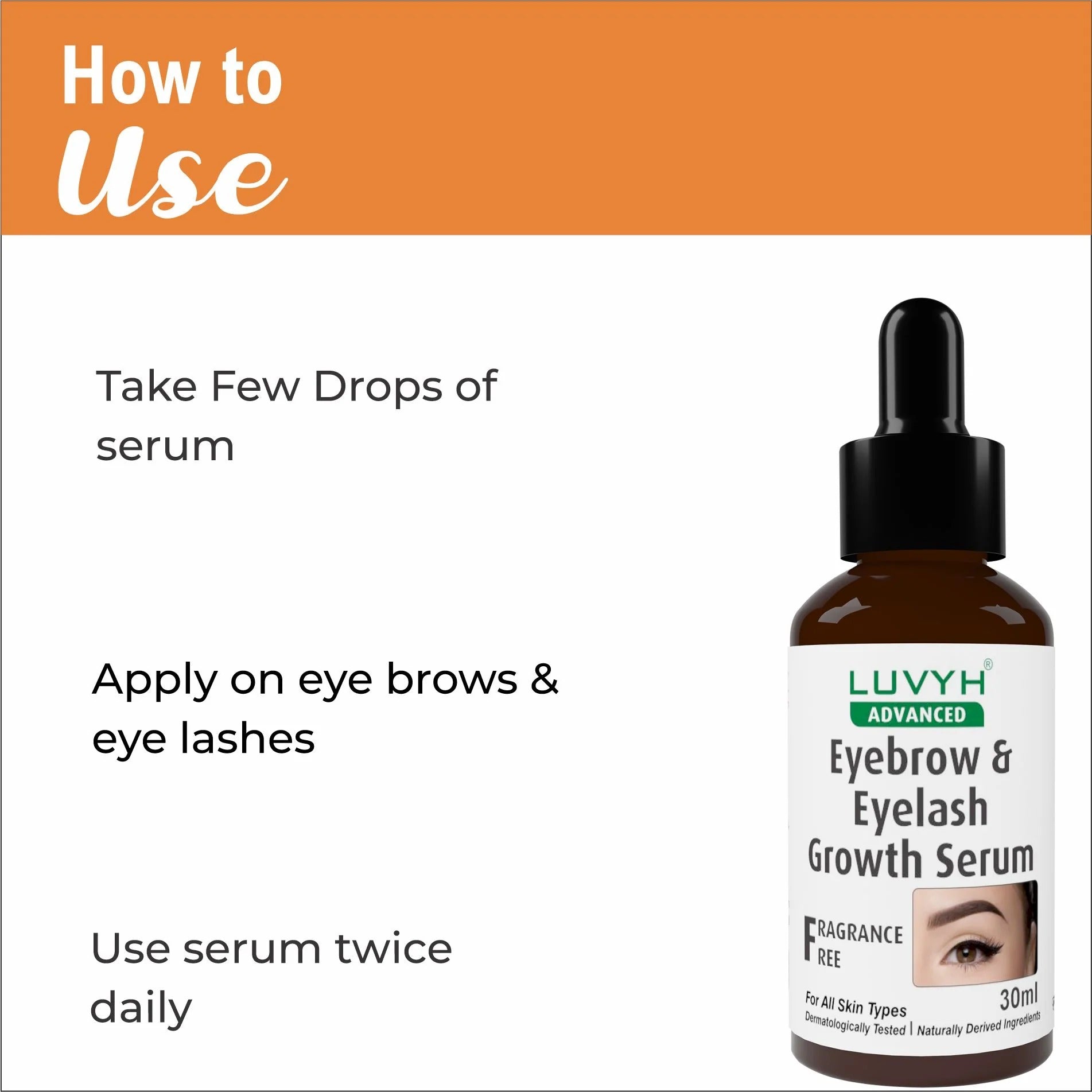 LuvYH Eyebrow & Eyelash Growth Serum - 30ml