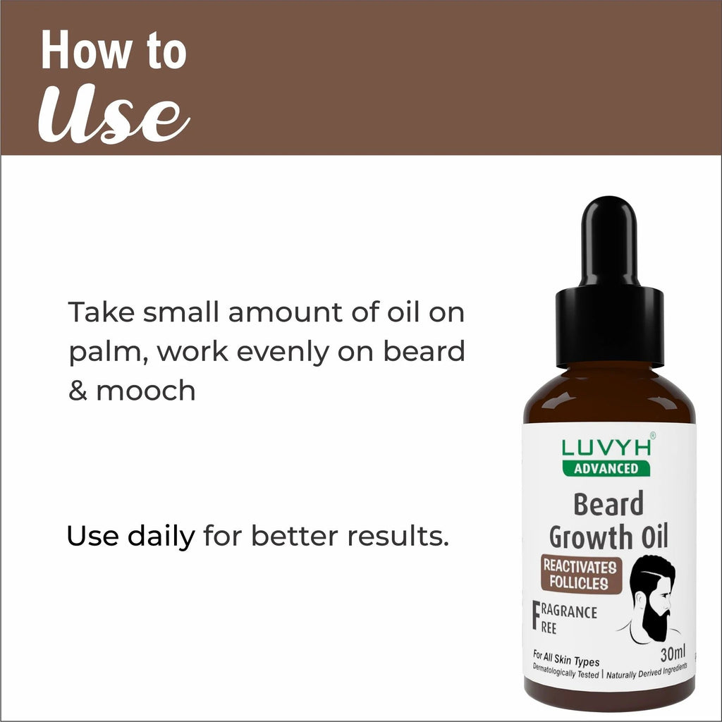 LuvYH Beard Growth Oil With Redensyl - 30ml