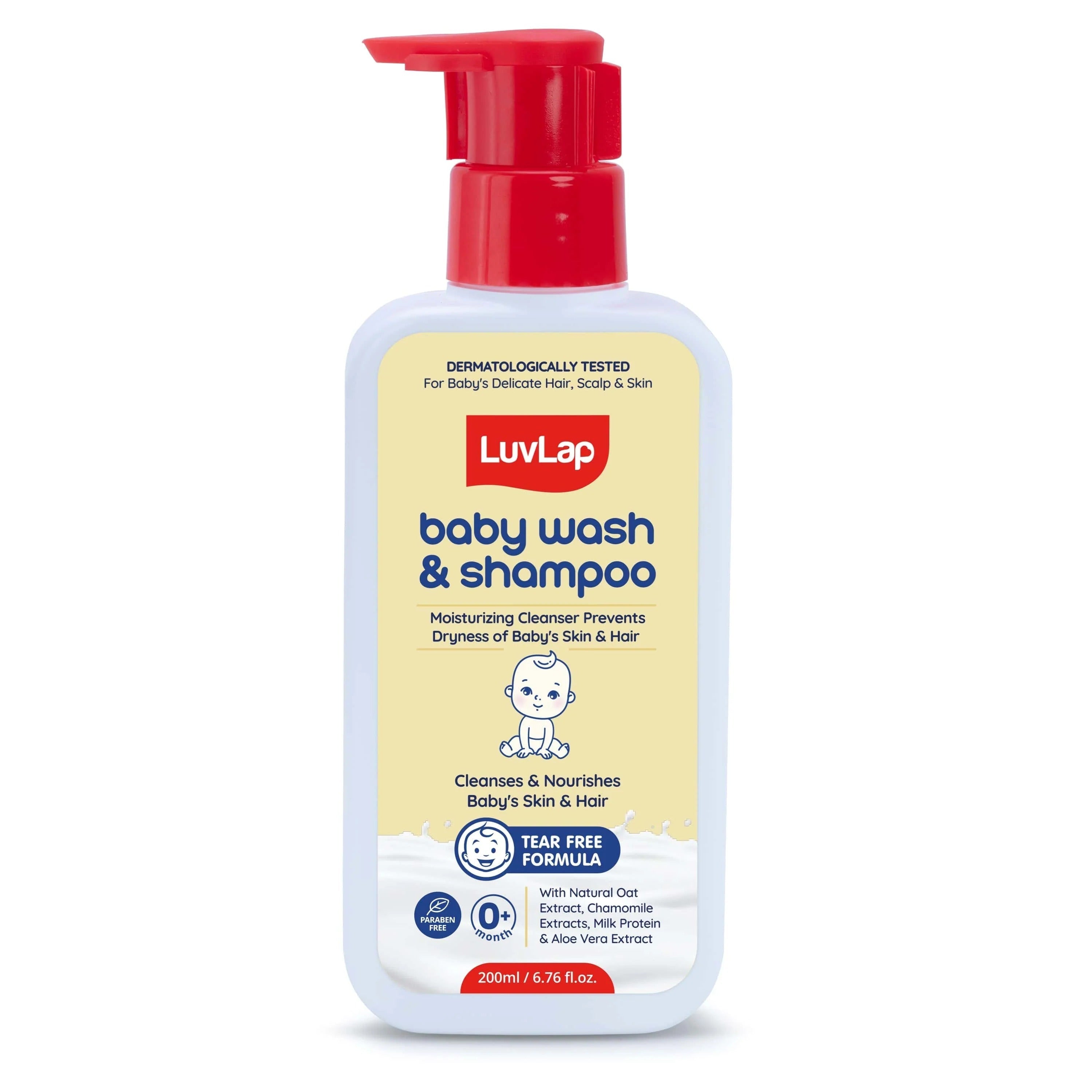 LuvLap Baby Wash & Shampoo - 200ml