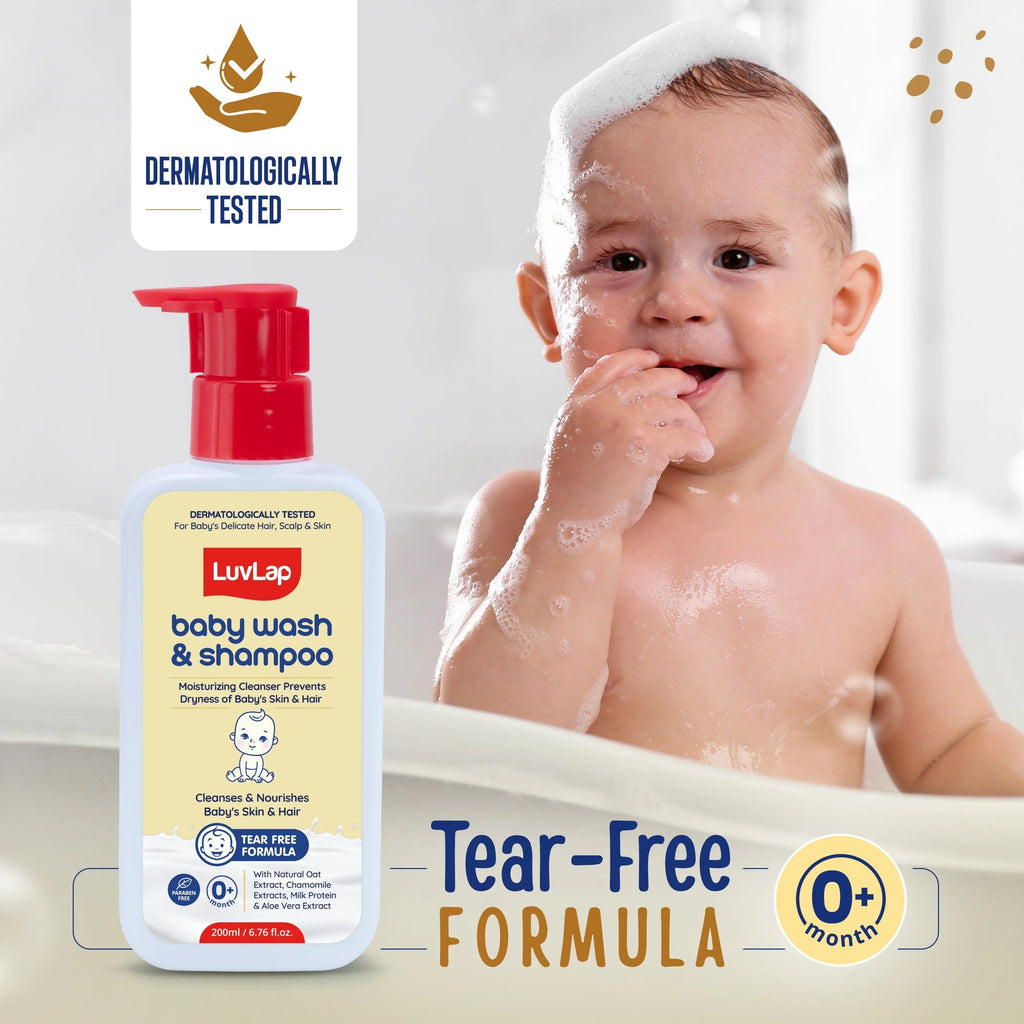 LuvLap Baby Wash & Shampoo - 200ml