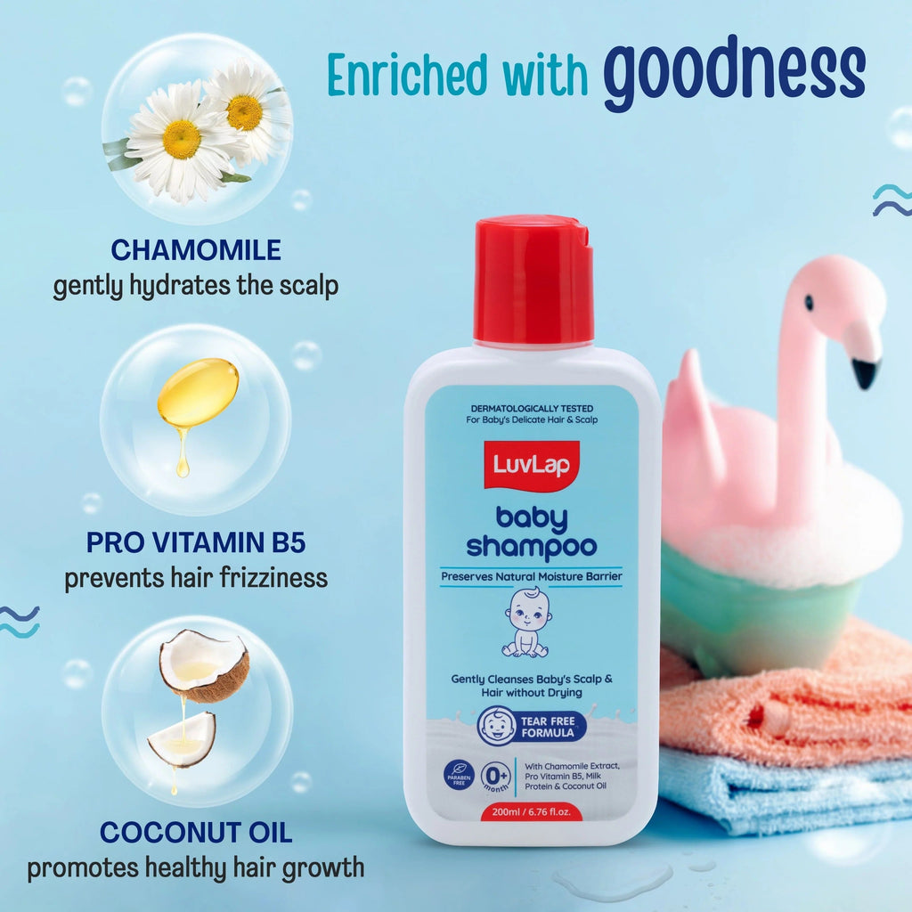 LuvLap Milky Soft Baby Shampoo - 200ml