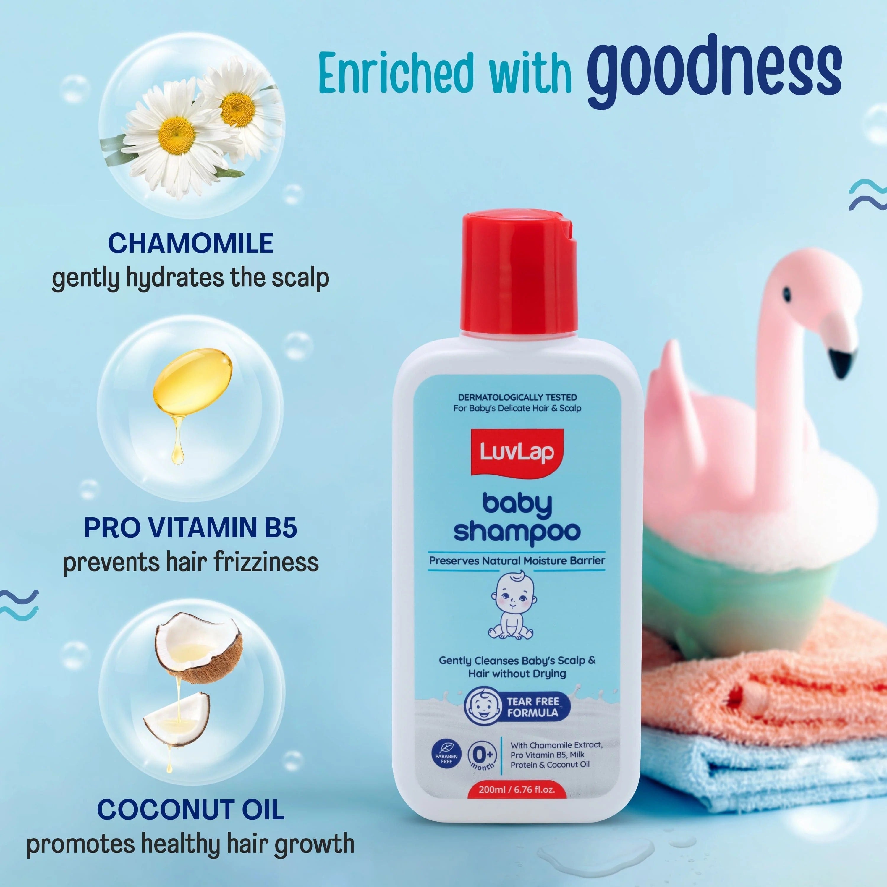 LuvLap Milky Soft Baby Shampoo - 200ml