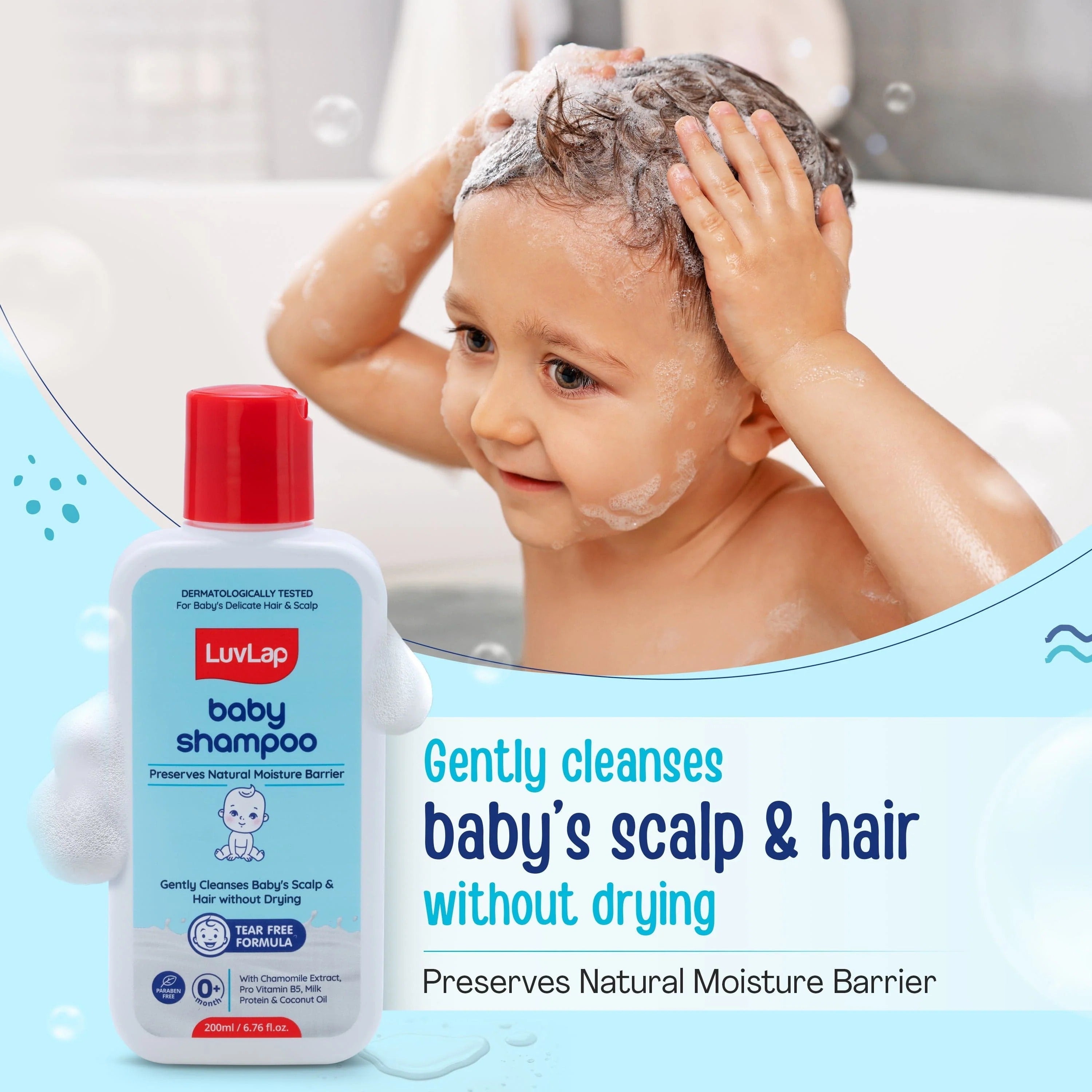 LuvLap Milky Soft Baby Shampoo - 200ml