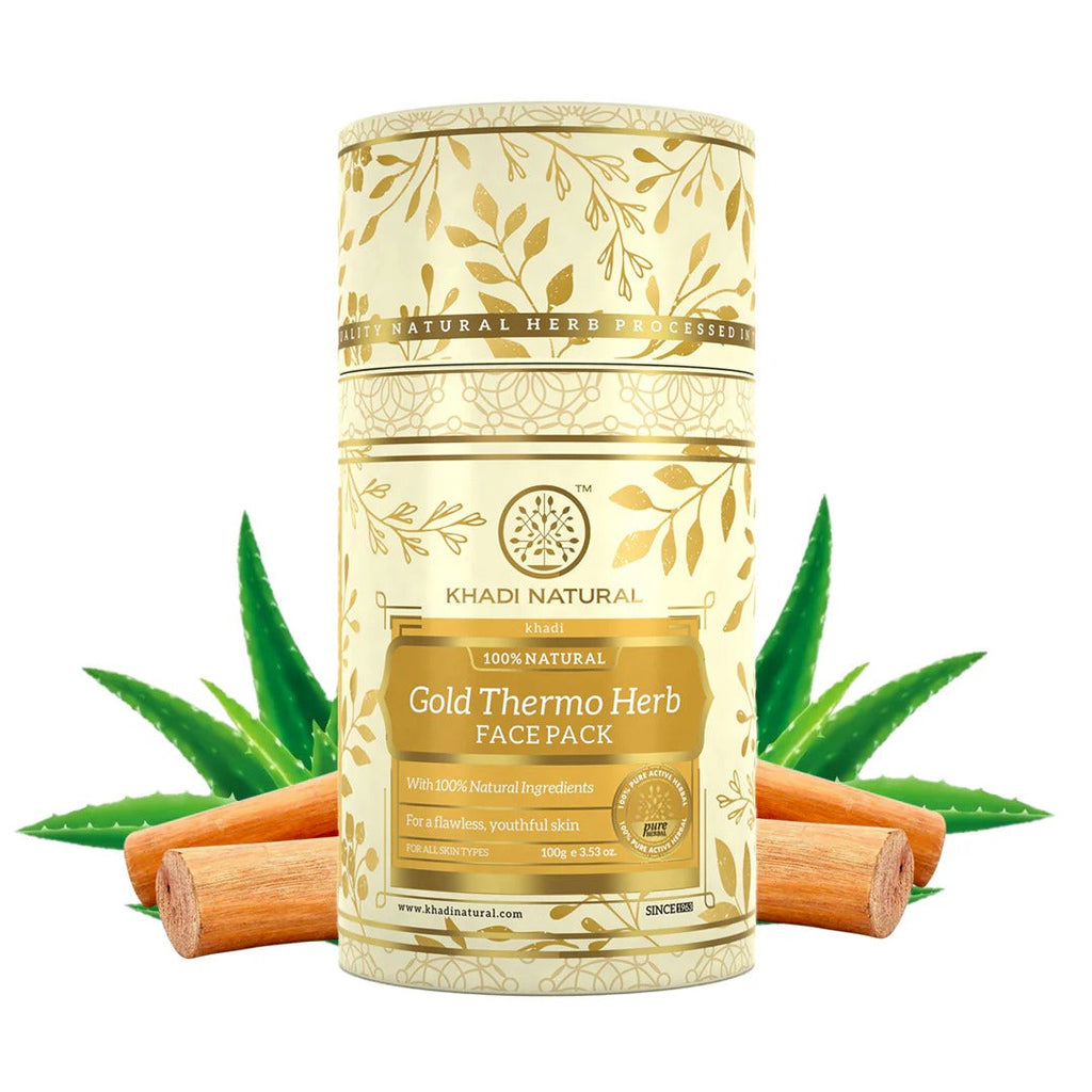Khadi Natural Gold Thermo Herb Face Pack - 100 gms