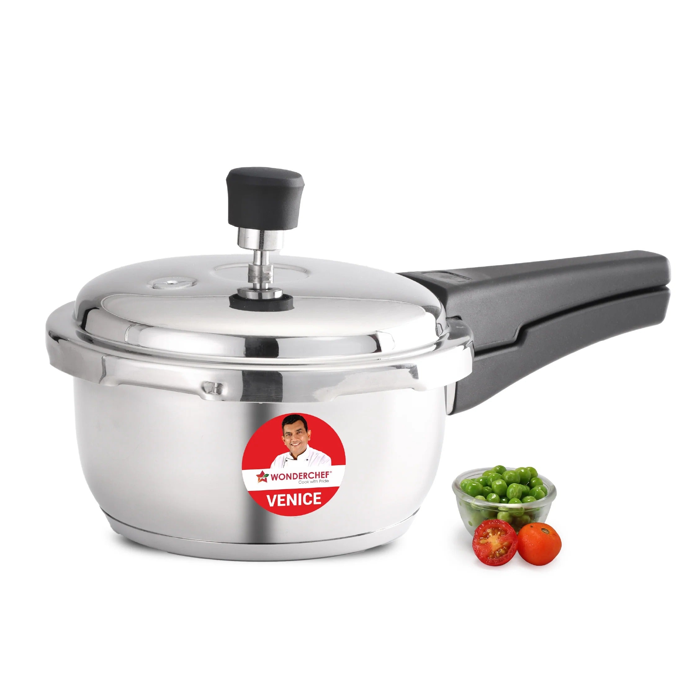 Wonderchef Venice Stainless Steel Pressure Cooker 2L Outer Lid Triply