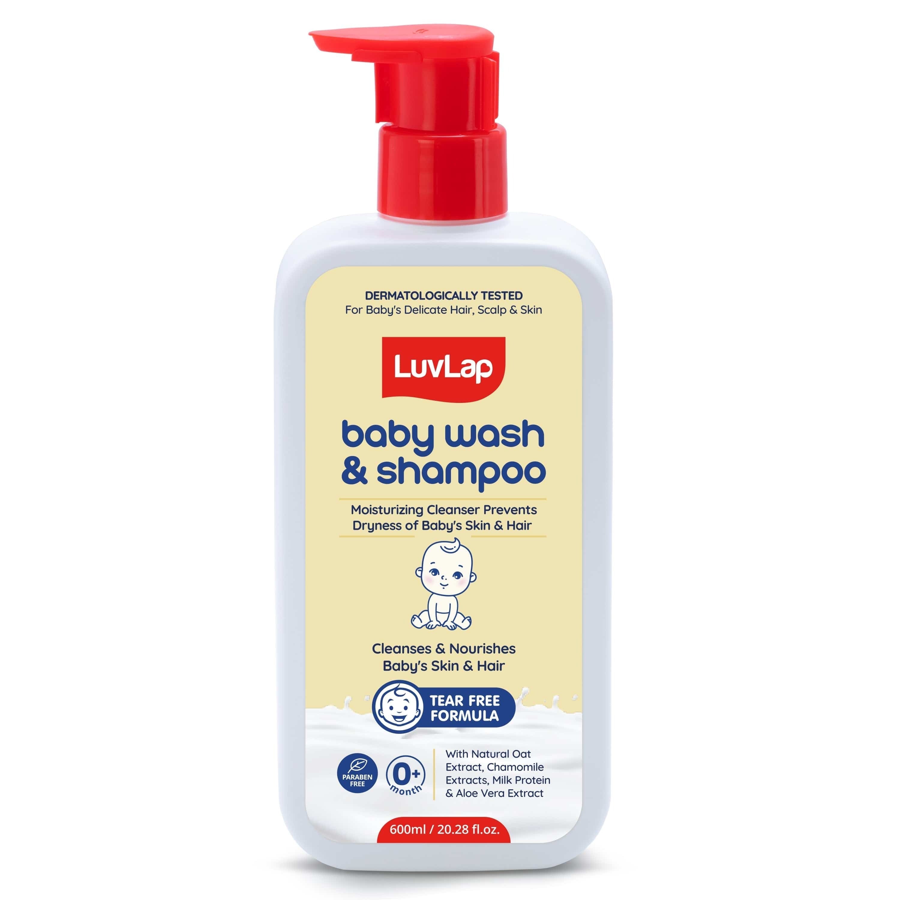 LuvLap Baby Wash & Shampoo - 600ml