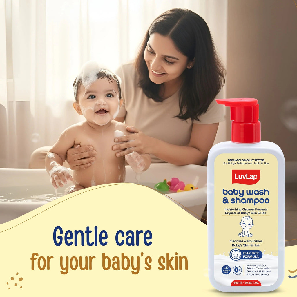 LuvLap Baby Wash & Shampoo - 600ml