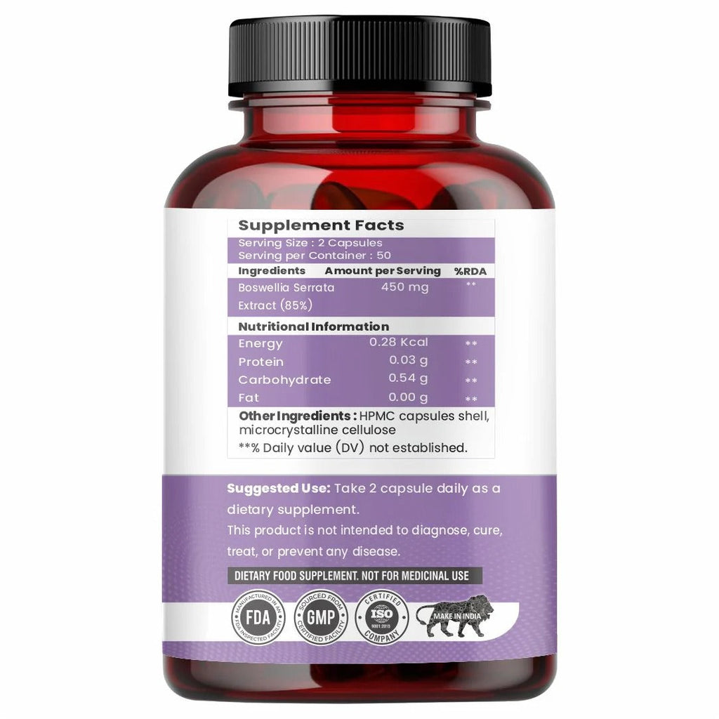 Raskam Boswellia Serrata Extract - 100 Veg Capsules