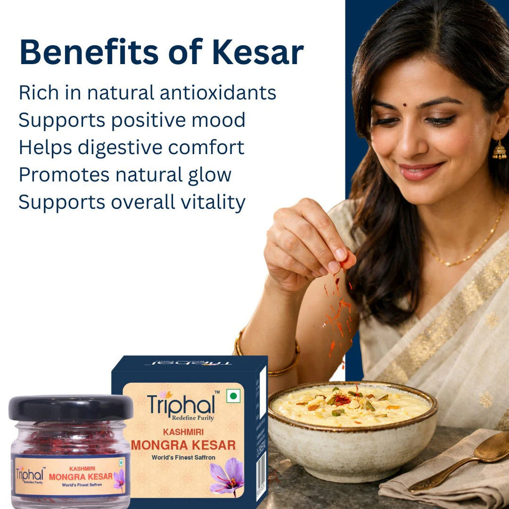 Triphal Kashmiri Mongra Kesar Saffron - 1 gms