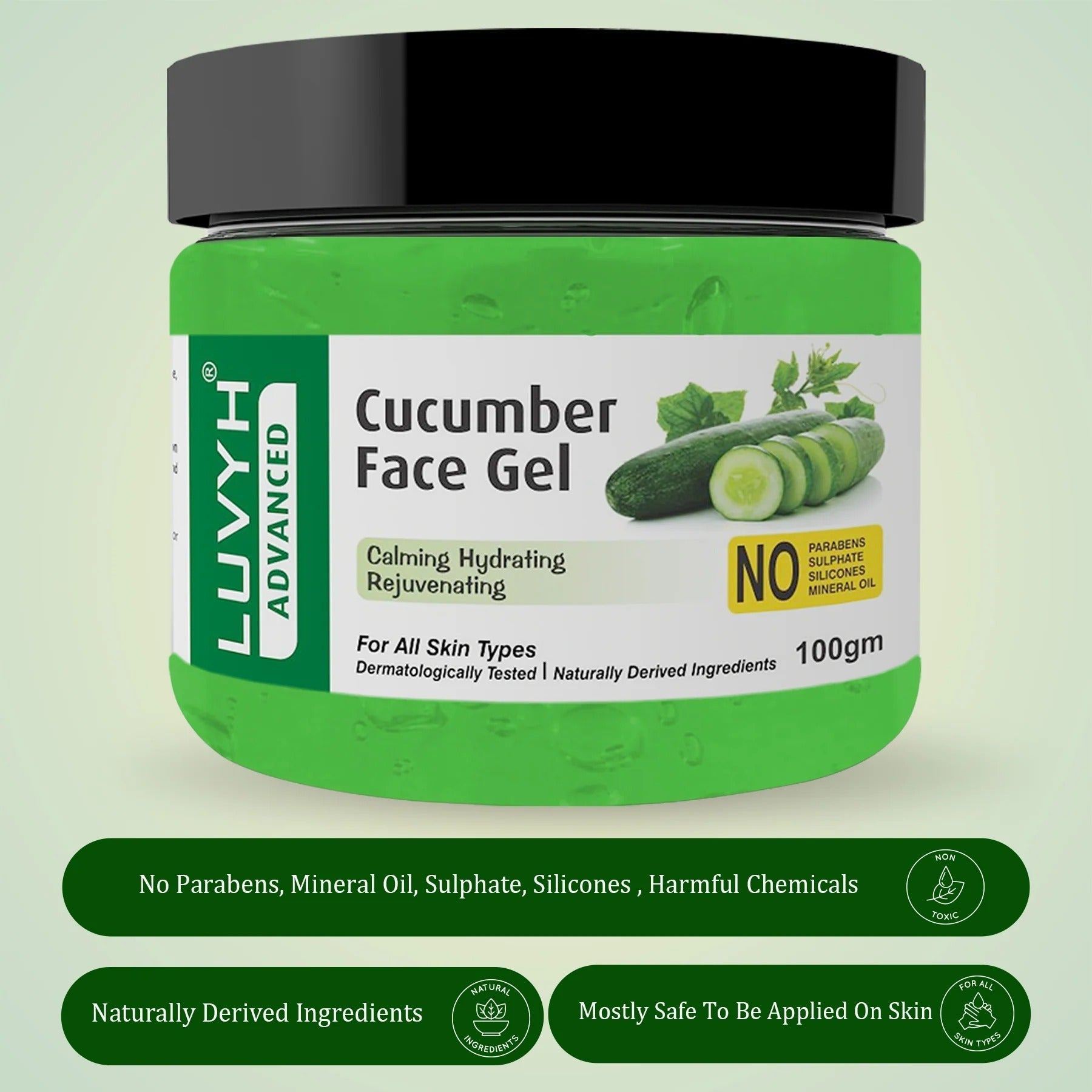 LuvYH Cucumber Face Gel - 100g