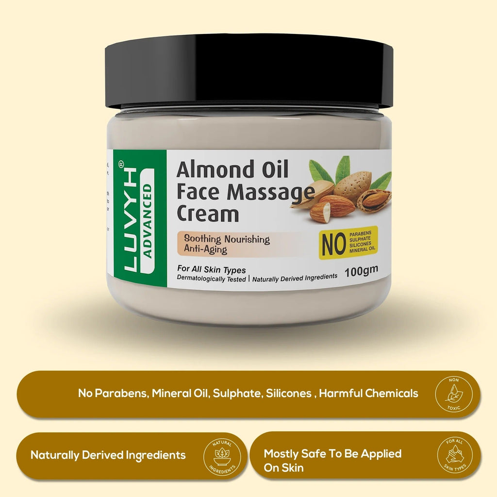 LuvYH Almond Oil Face Massage Cream - 100g