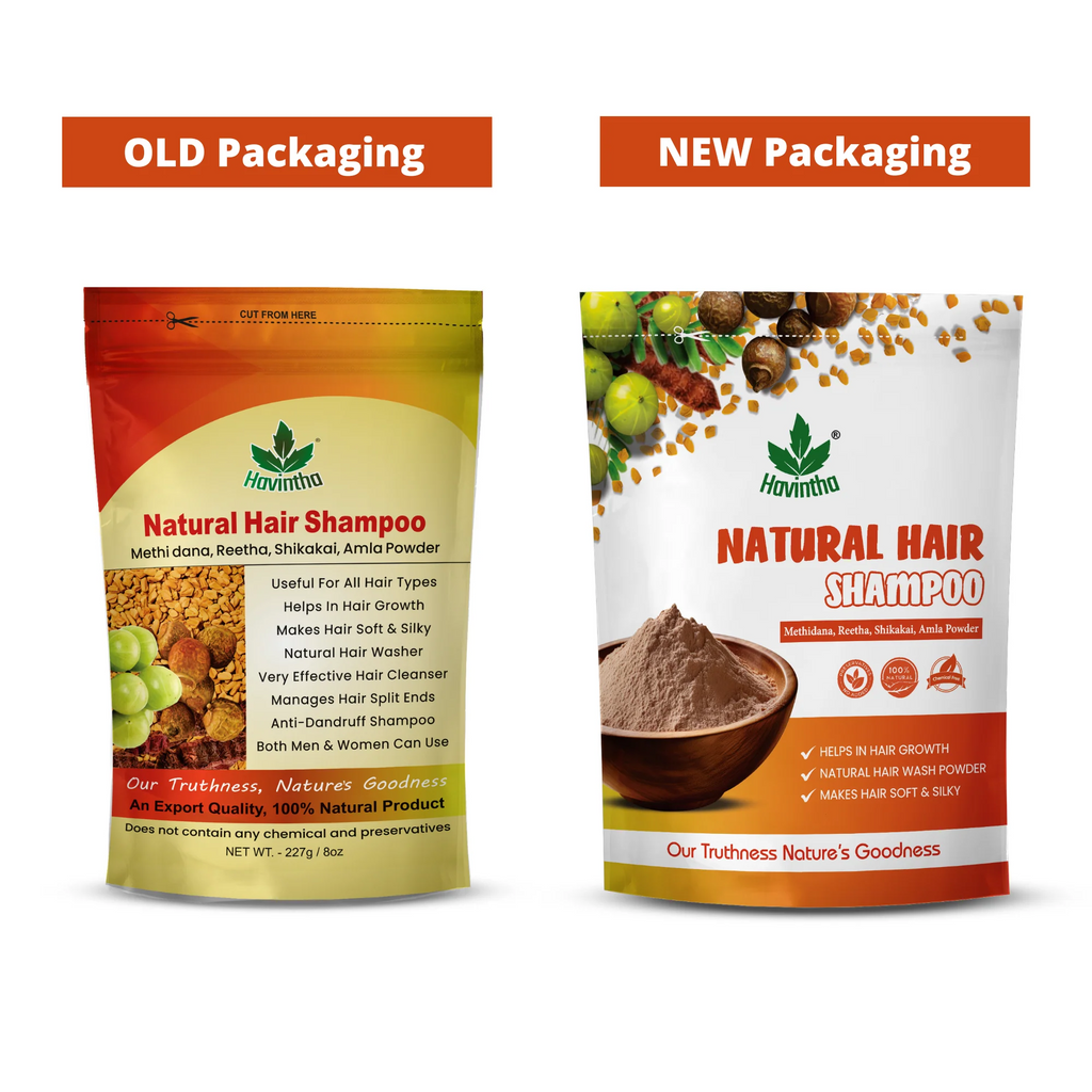 Havintha Amla Reetha Shikakai Powder Natural Hair Shampoo for Hair - 227 Grams