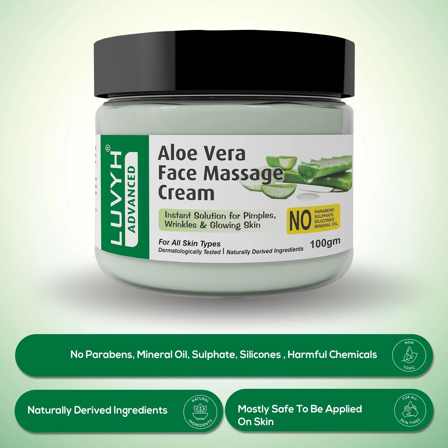 LuvYH Aloe Vera Face Massage Cream - 100g
