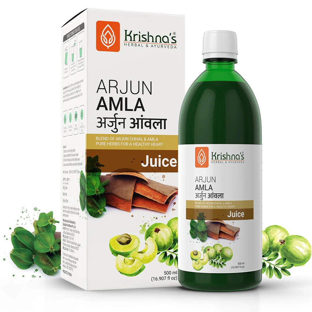 Krishna's Herbal & Ayurveda Arjun Amla Swaras - 500 ml