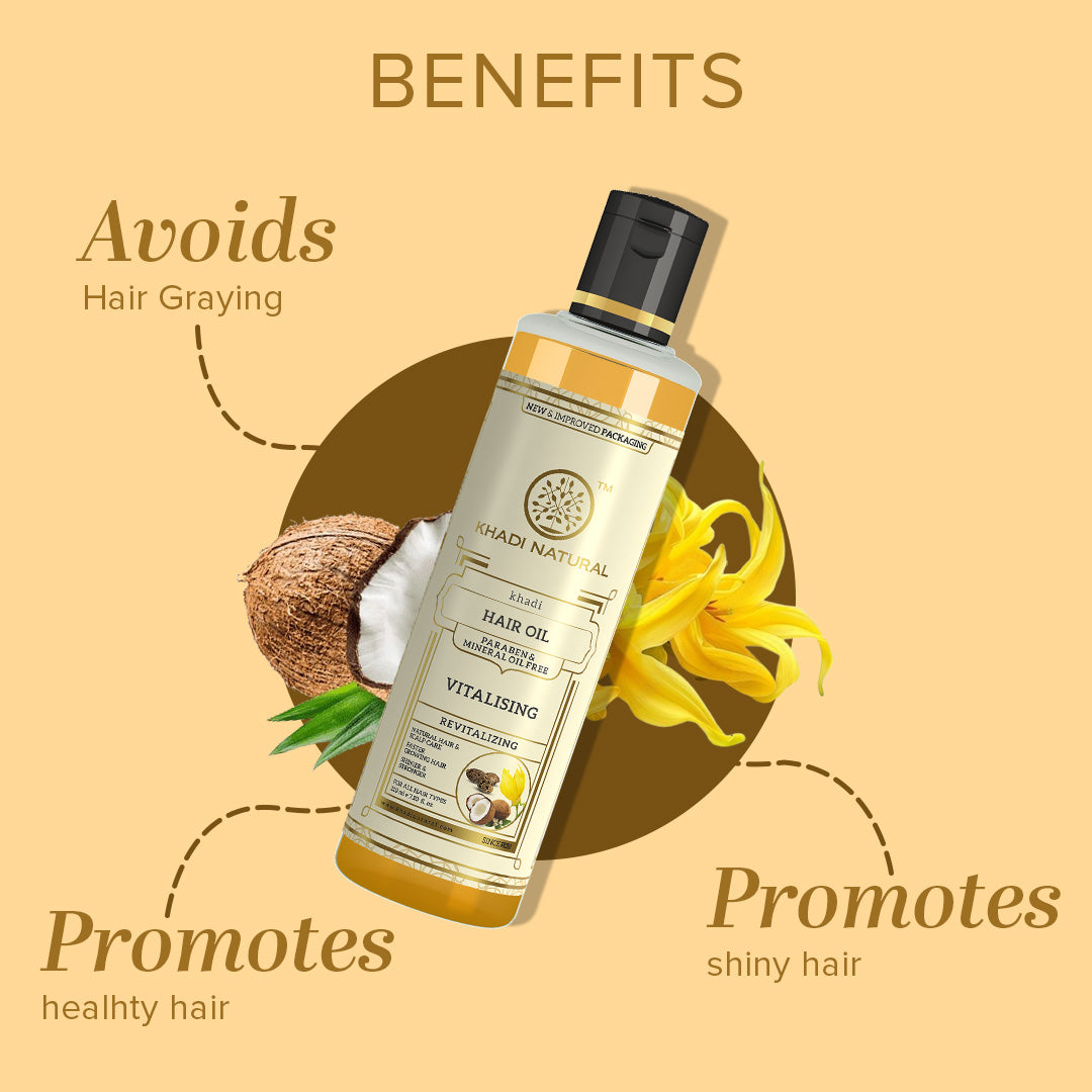 Khadi Natural Vitalising Hair Oil - 210 ml