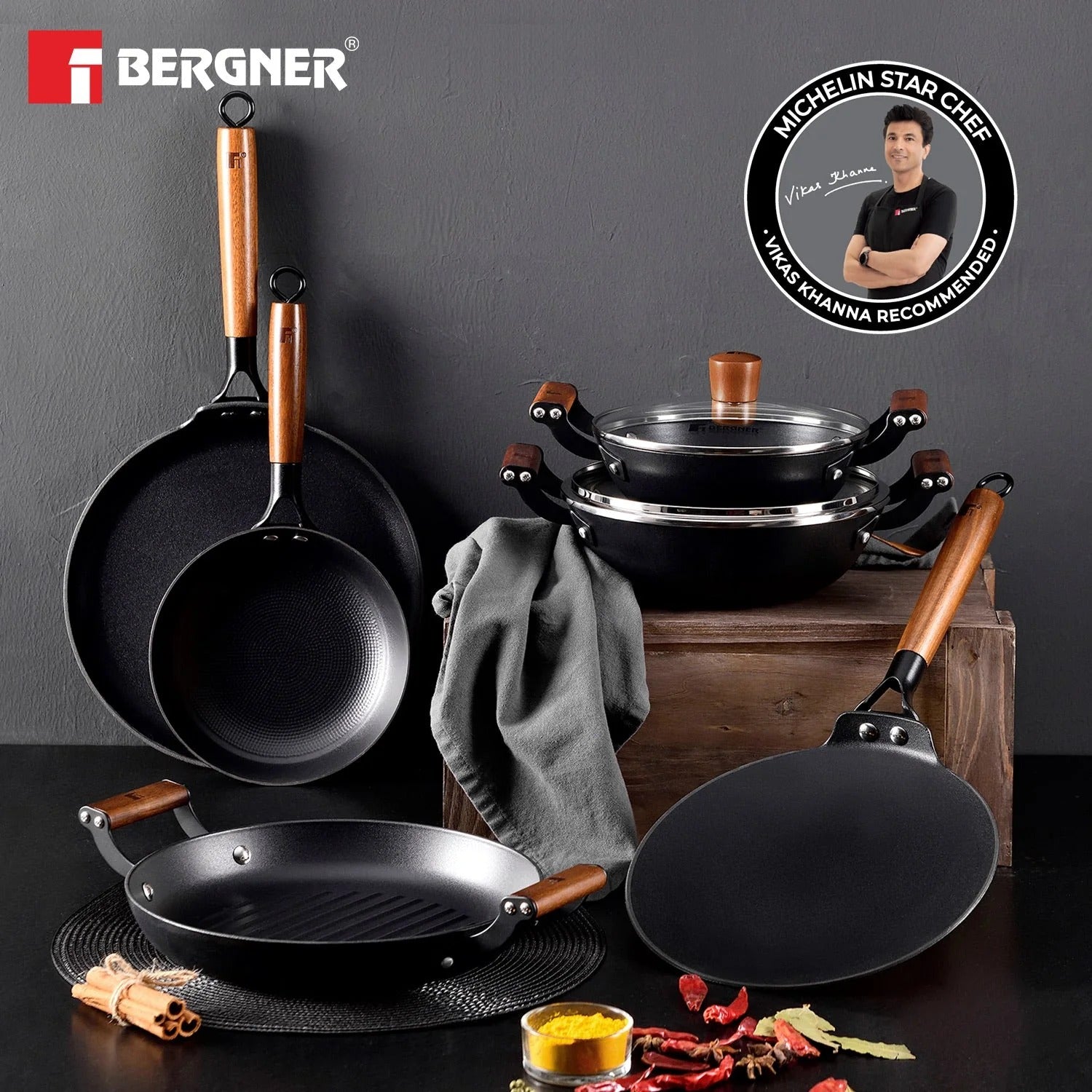 Bergner Odin Non-Stick Fry Pan 28cm (BG-34433-BK)